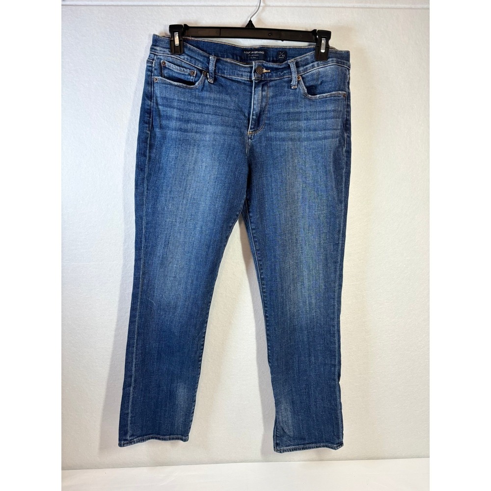 Lucky Brand Sweet Mid Rise Straight Ankle Jeans Blue Medium Wash Womens 14/32A
